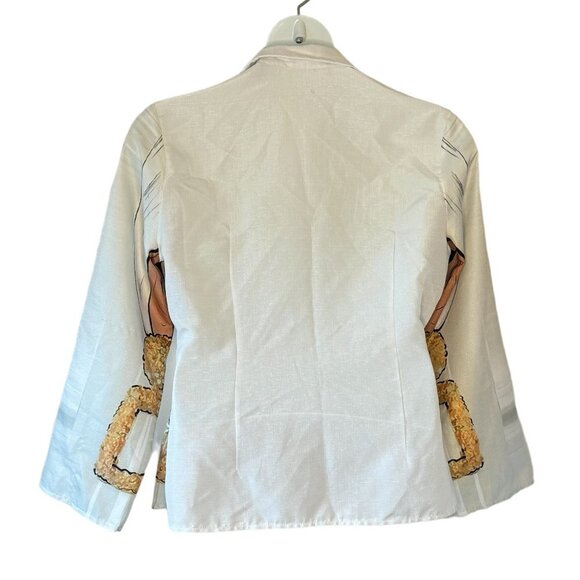 Stylish Graphic Women's Blouse - Multicolor - Picture 4 of 5